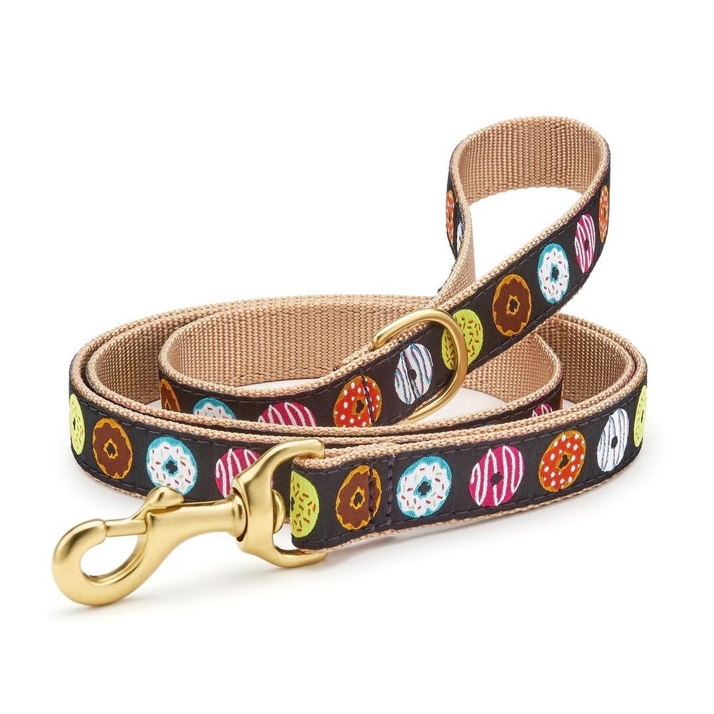 Up Country Dog Lead Donuts Pattern Leash with D-Ring, 5' x 5/8"