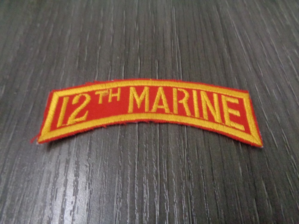 Marine Corps - 12th MARINE - Shoulder Tab/Scroll  PATCH