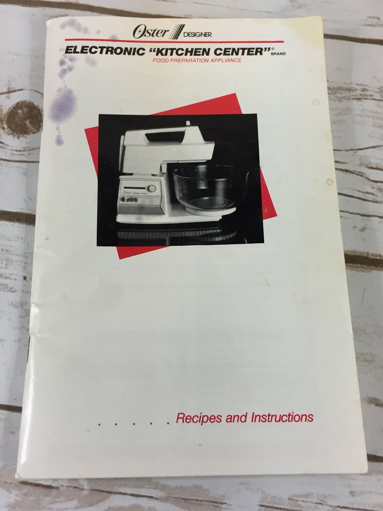 Oster Designer Cookbook Recipes Instructions