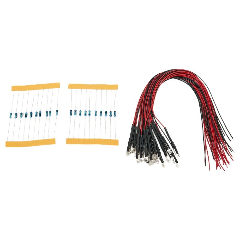 Easy to Install Warm White LED Light Set 20pcs Pre Wired for Train Layouts