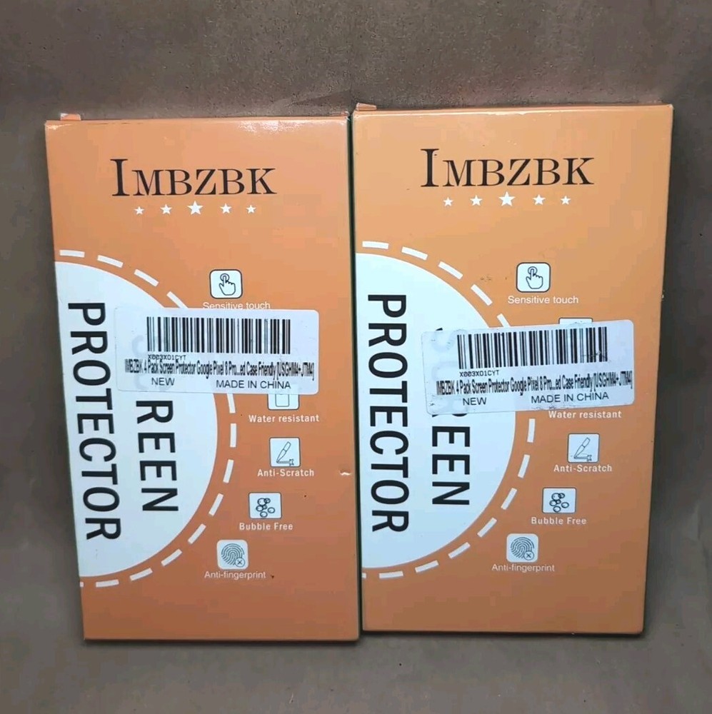 2x IMBZBK 4 pack Screen Protector Google Pixel 8 Pro Tempered Glass (8 total)