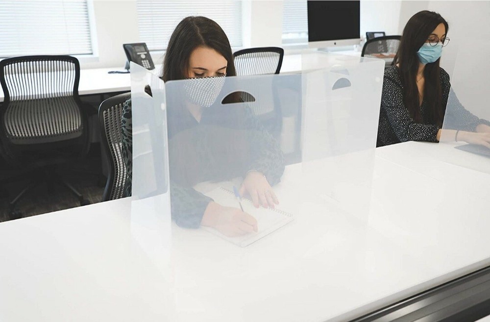 Counter/Desk top Sneeze Guard Screen Protective Partition Shield Barrier Divider