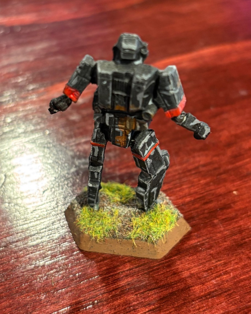 Battletech Painted Plastic Miniature "Quickdraw" Wolf's Dragoons Based