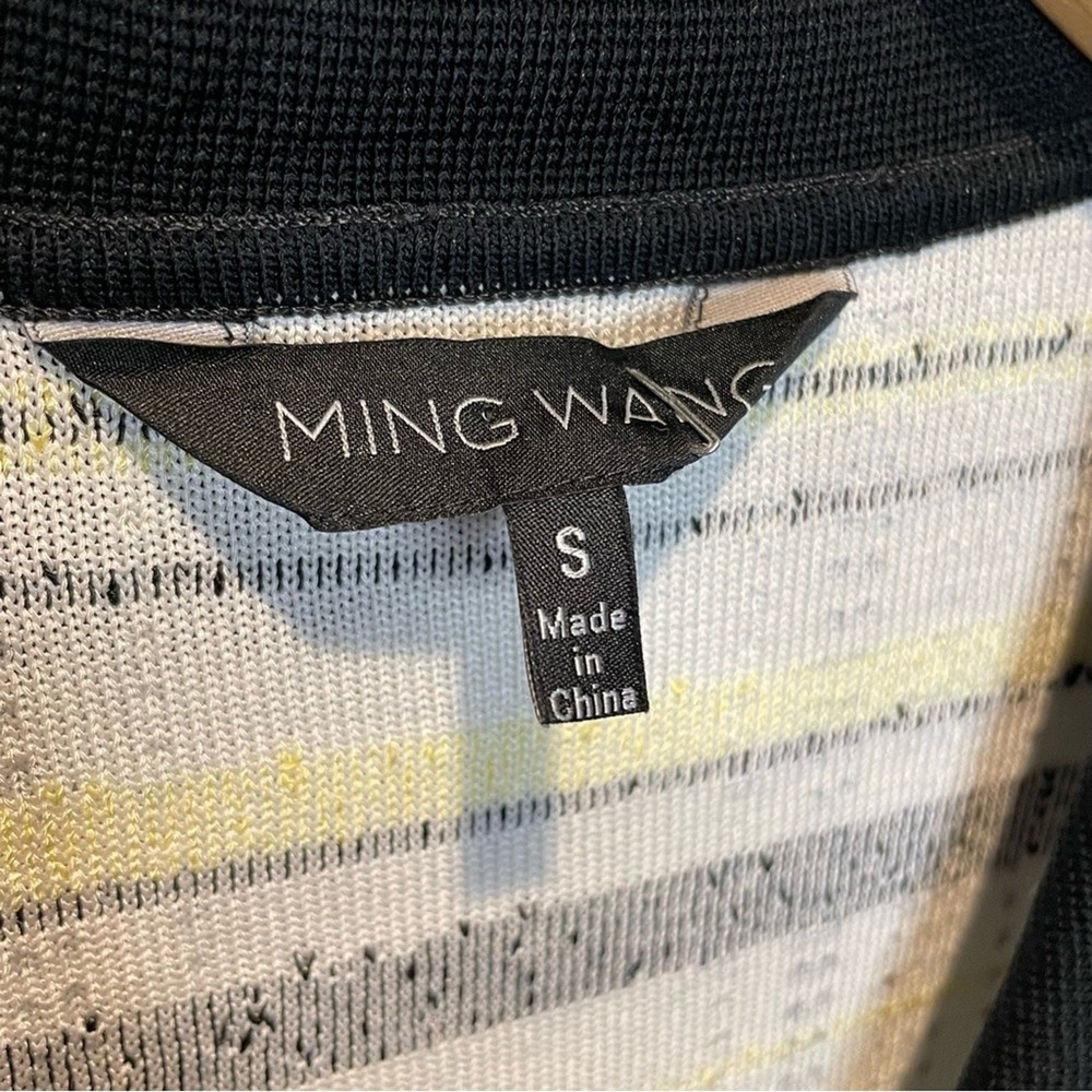 Ming Wang Plaid Pattern Beaded Jacket Blazer - size Small