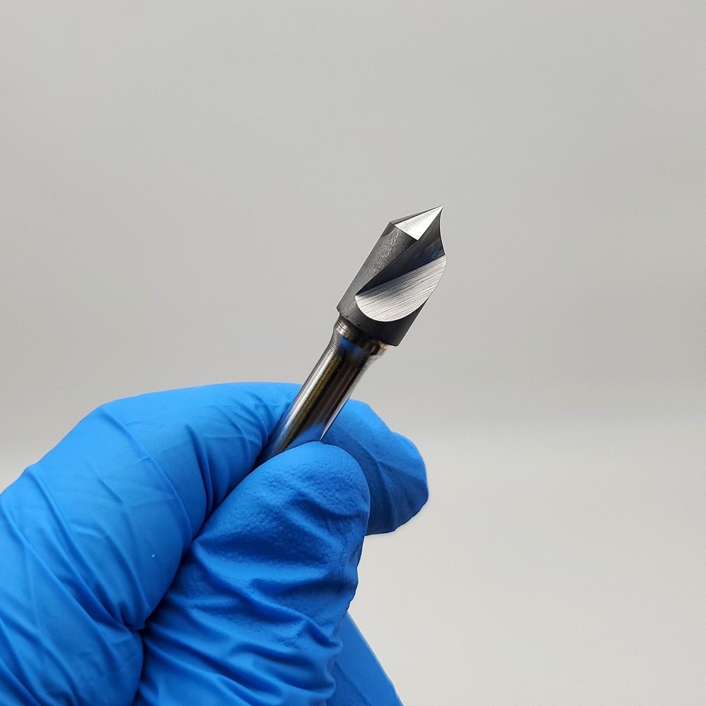 Cleveland C46331 Countersink Single Flute 3/8" Diam 1/4" Shank Solid Carbide