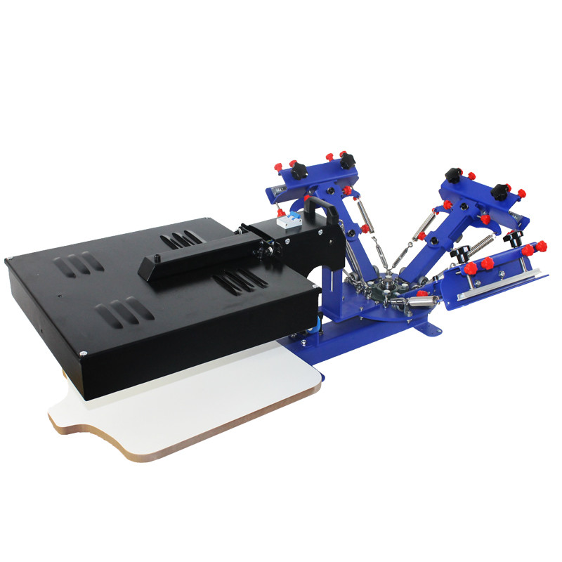 3Color 1Station Screen Printing Press Kit Adjustable Printer with Dryer/Squeegee