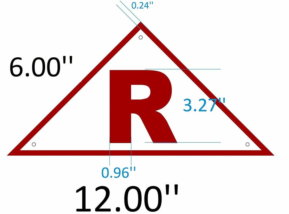 State Truss Construction Sign-R Triangular (White,Reflective Alumi...-REF24-1027