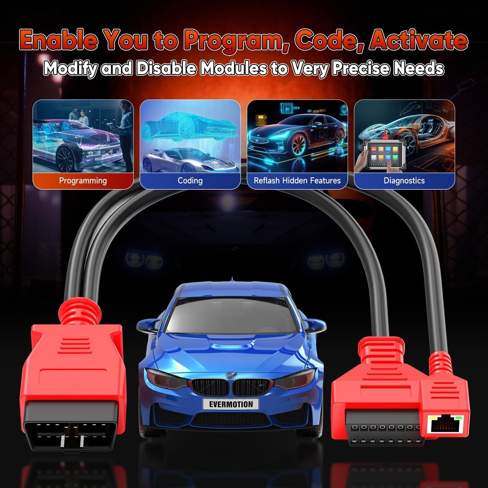Autel Ethernet Cable for BMW F Series Programming Work with Autel MS908 PRO