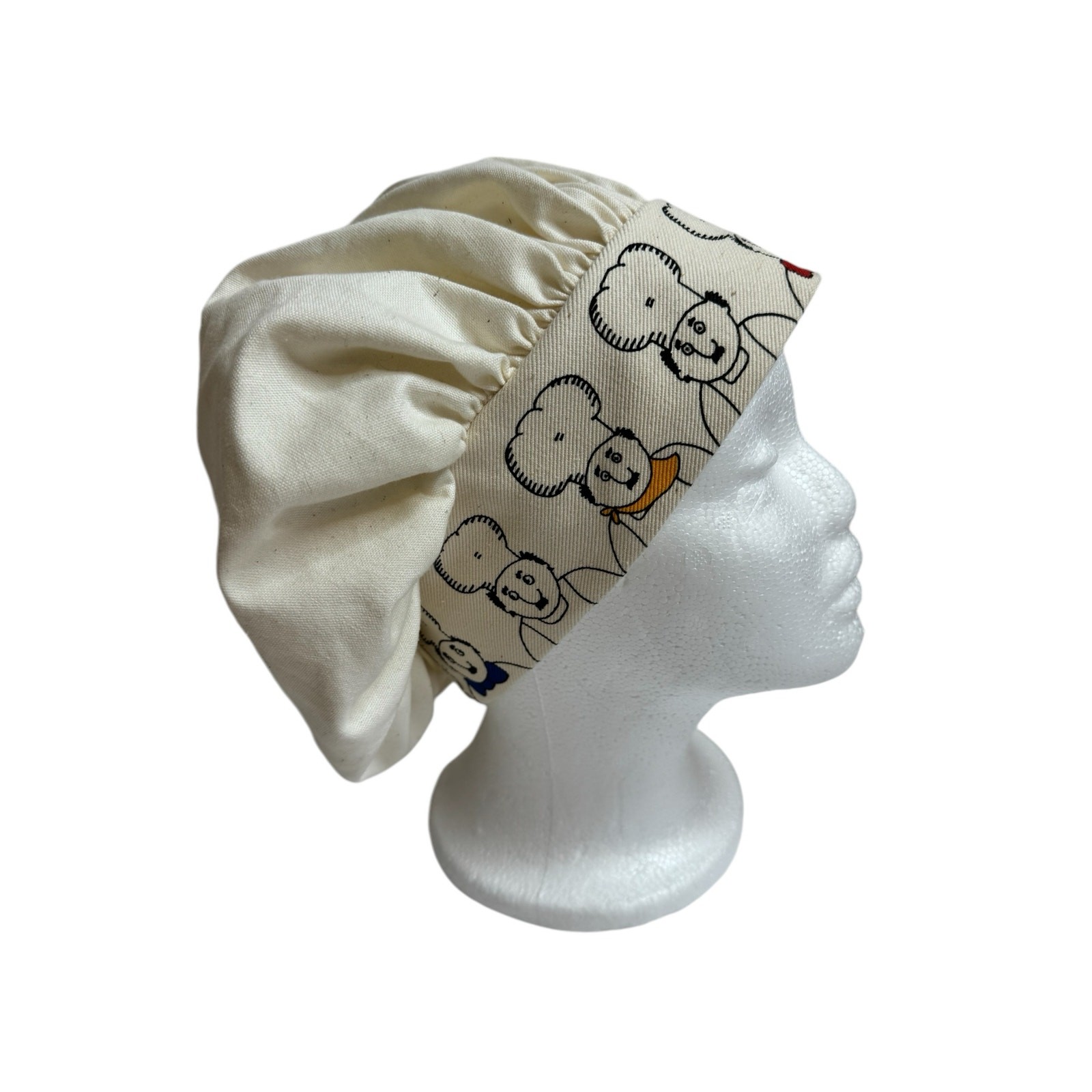 Barney Saltzberg Vintage Chef Hat Ivory Toque Adult One Size
