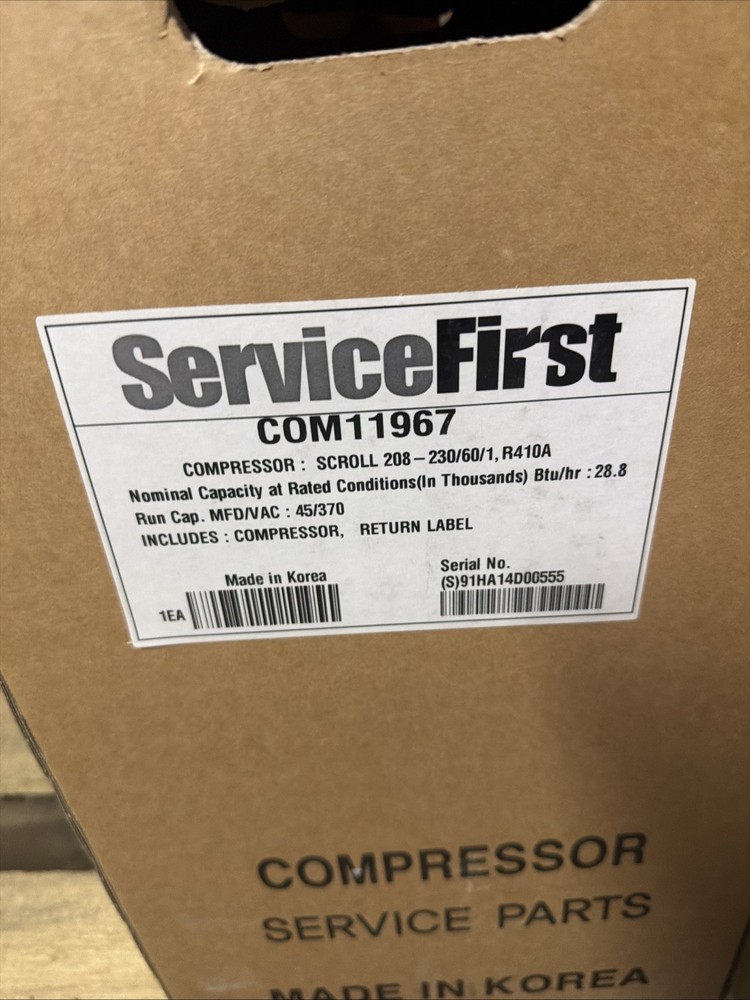 TRANE COM11967 COMPRESSOR SCROLL 208-230/60/1