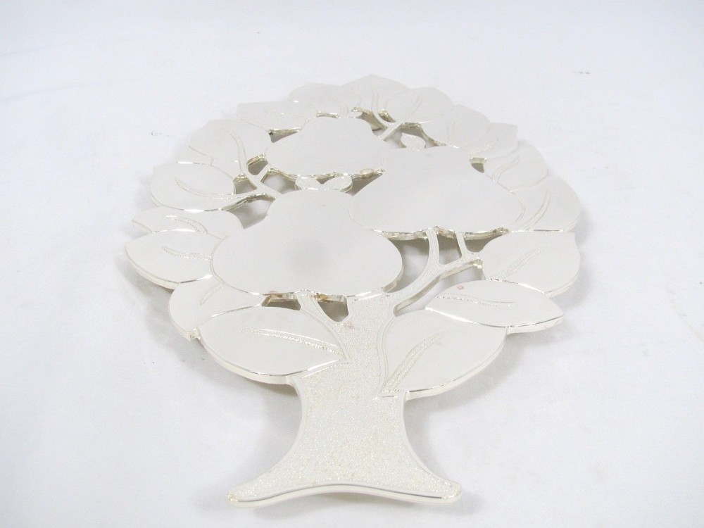 Wm A Rogers Pear Fruit Tree Trivet Silver Plated Wall Hanging