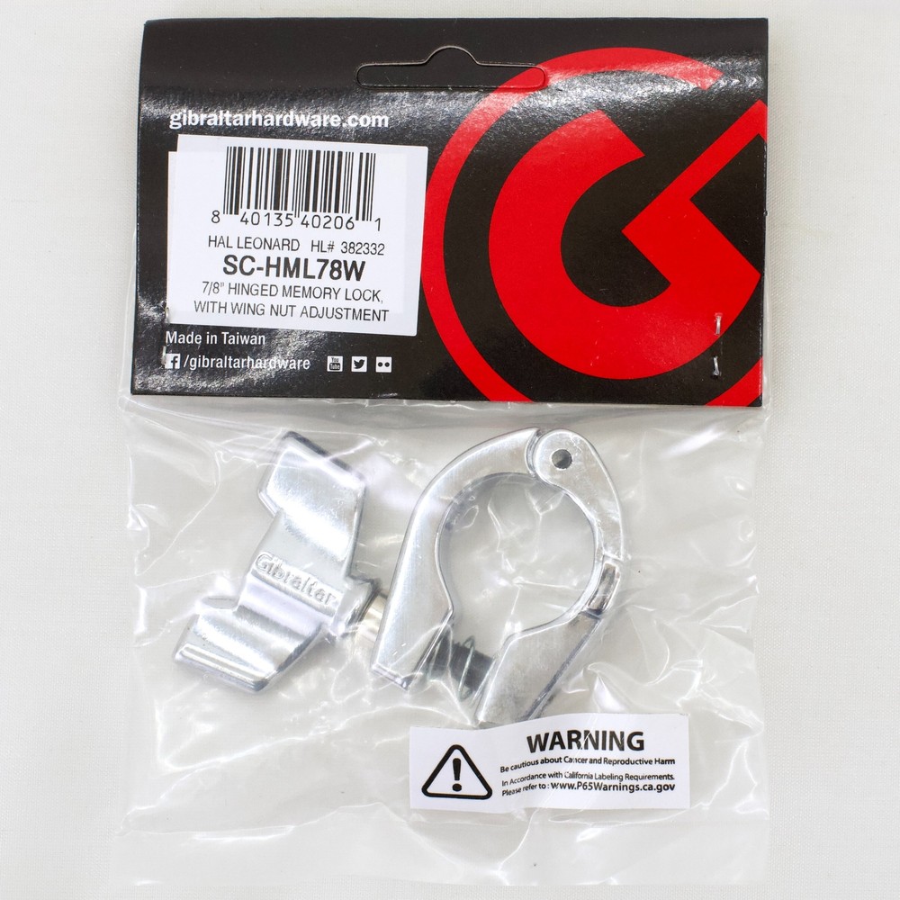 Gibraltar SC-HML78W 7/8" Hinged Memory Lock with Wing Nut Adjustment