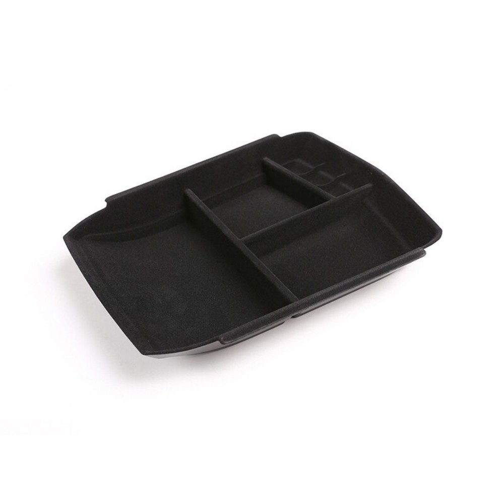 For Cadi*llac XT5 Black ABS Central Control Bottom Storage Box Suede ♪