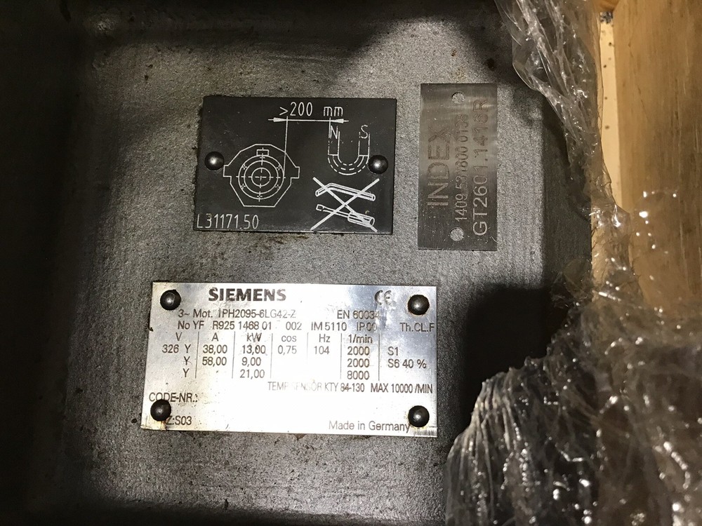 Rebuilt Index V-200 CNC Spindle