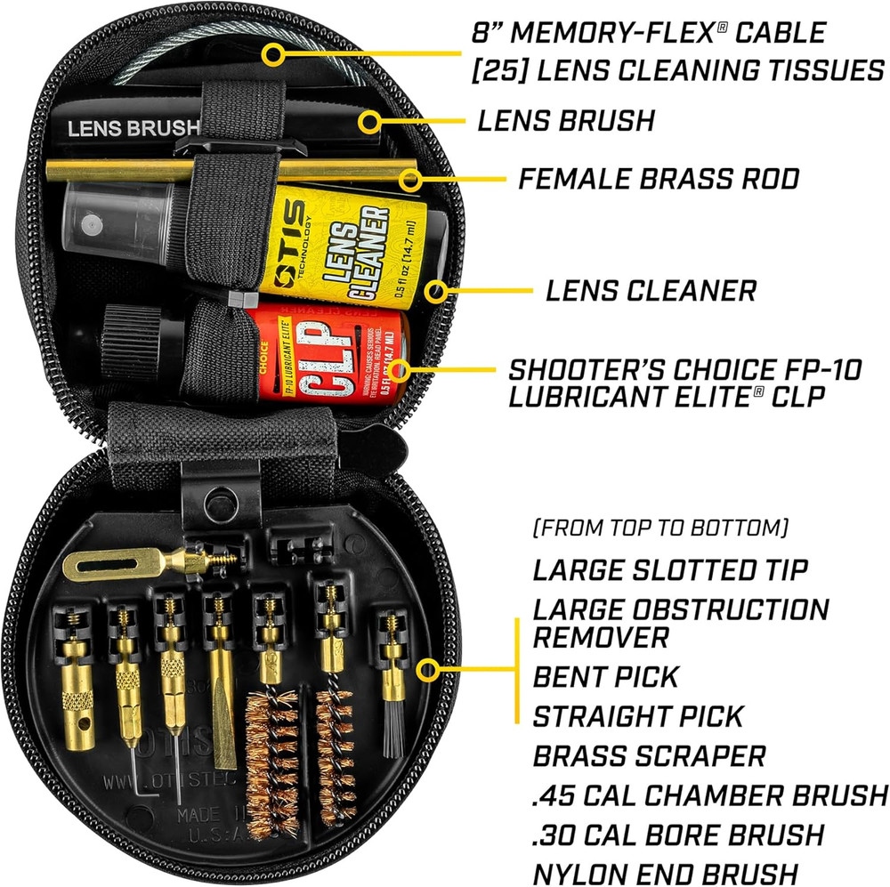 Otis Rifle Cleaning Kit for .308 Caliber, Includes Cleaning Rods, Brushes, Patch