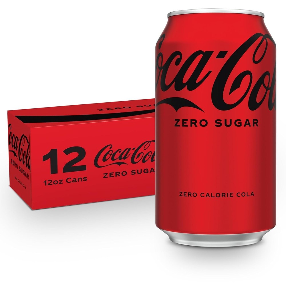 Coca-Cola Zero Sugar, 12 Pack Cans - Refreshing Zero-Calorie Soda Delight