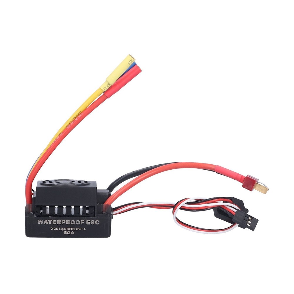 60A RC Brushless Waterproof Electronic Speed Controller ESC for 1/10 Remote