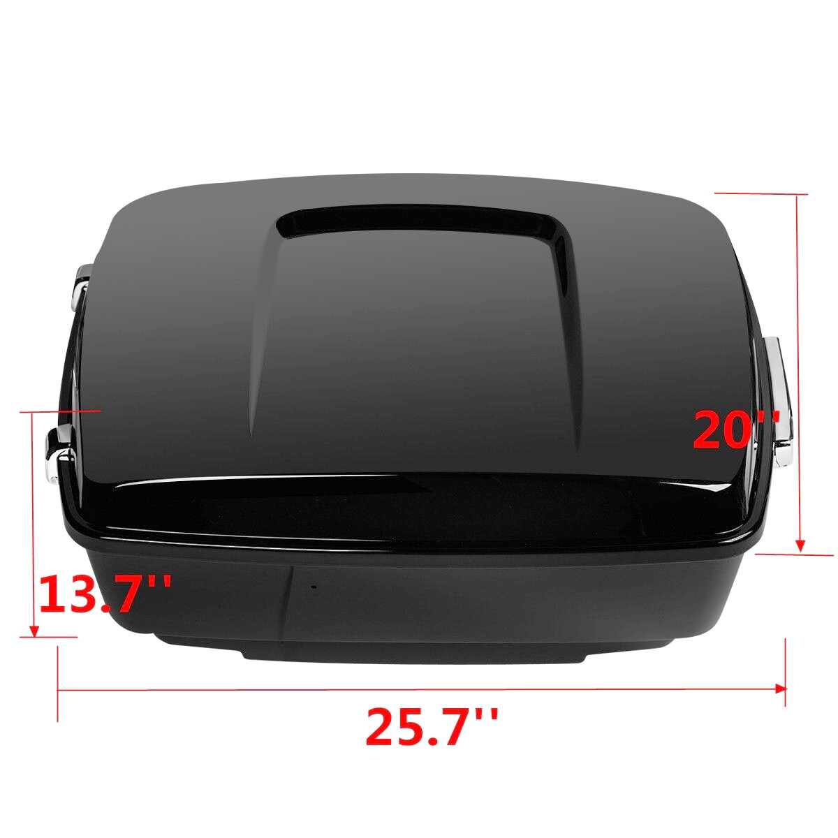 Black King Pack Trunk Pad Mount Rack For Harley Tour Pak Davidson Touring 14-24