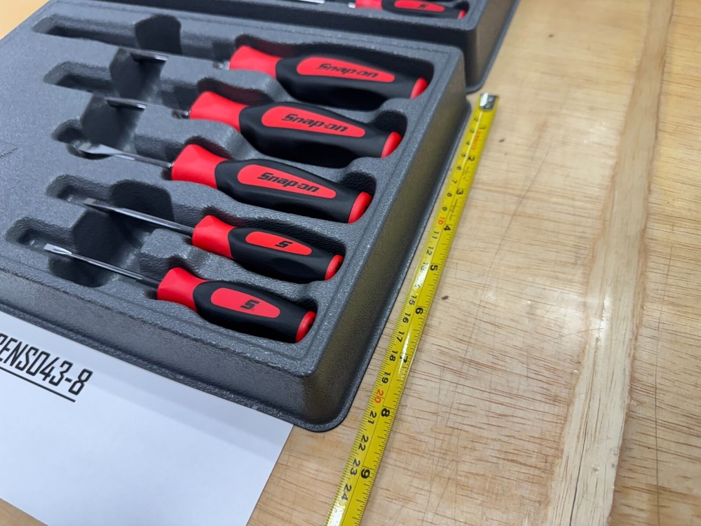 Snap-on Tools NEW 10pc RED Soft Grip Phillips & Flat Head Screwdriver Sets