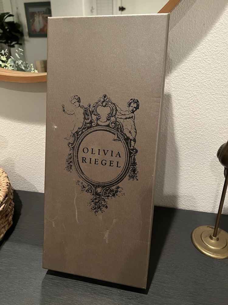 Olivia Riegel Decorative Handle Wedding Cake Knife & Server Set, Silver Ivory