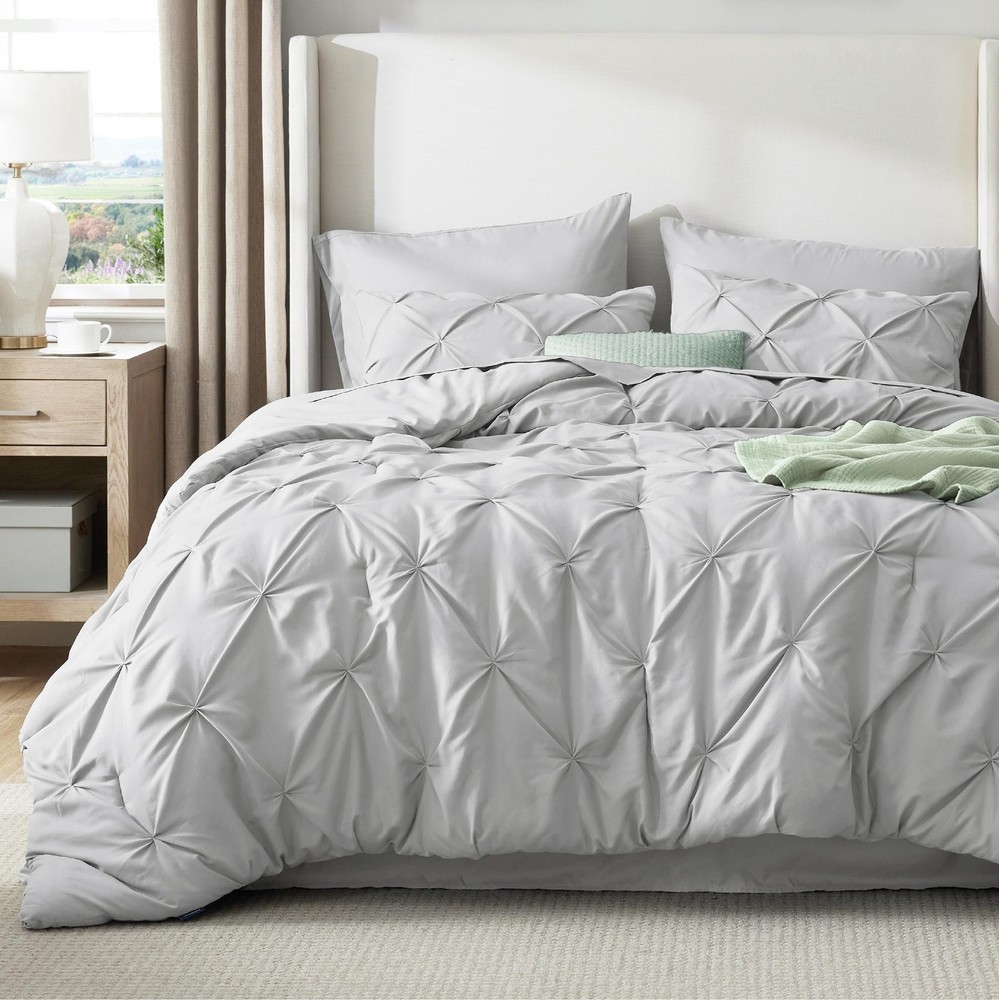 Bedsure King Size Comforter Set Light Grey - Bed in a King, 20 -