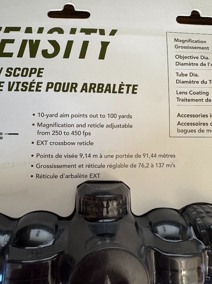 NEW CABELA'S INTENSITY CROSSBOW SCOPE