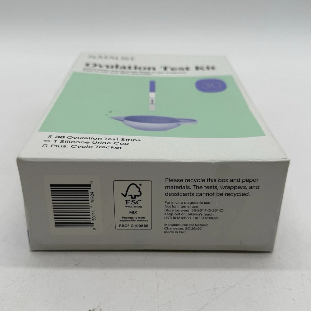 Natalist Ovulation Test Strips & Tracker Kit 30Ct With Test Cup SEALED