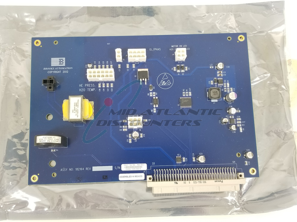 Brooks Automation SMTC ASSY PCB Control Board Compressor Backplane 182164 Rev B