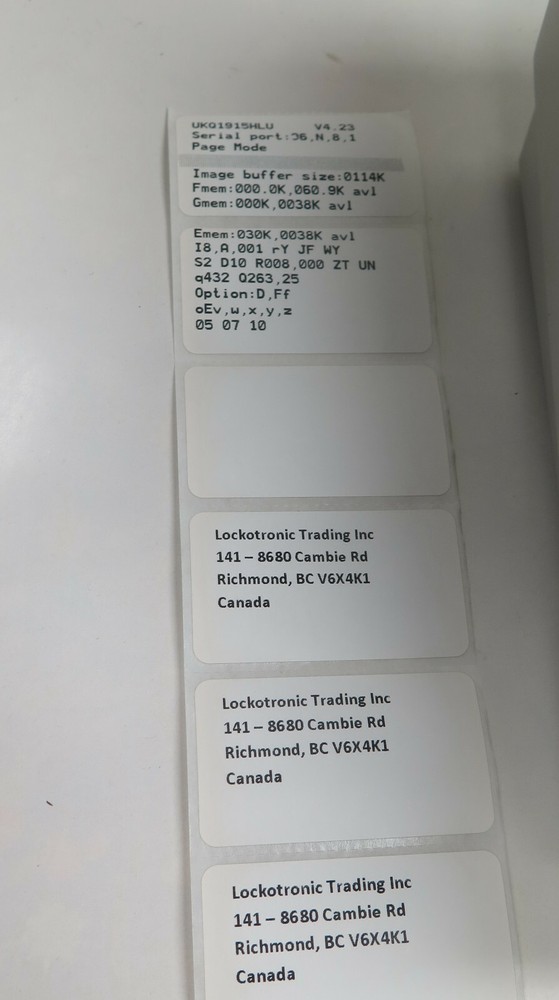 Zebra LP2824 Barcode Label Thermal Printer USB/Serial NO Front Cover