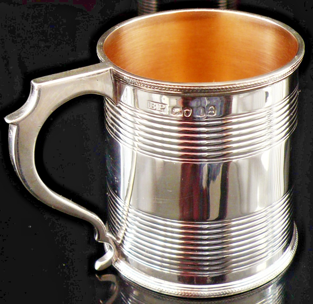 Antique Sterling Silver Tankard, Benjamin Preston, Hallmarked London 1826