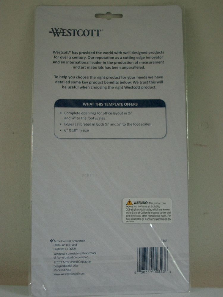 Westcott T-804 Office Layout Template