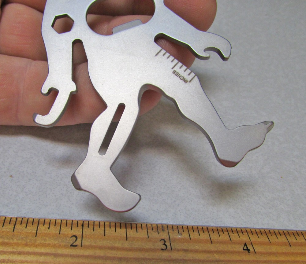 Bigfoot Multi-tool Tool, Sasquatch Key ring Pocket Sized Multi tool 8 tools in 1
