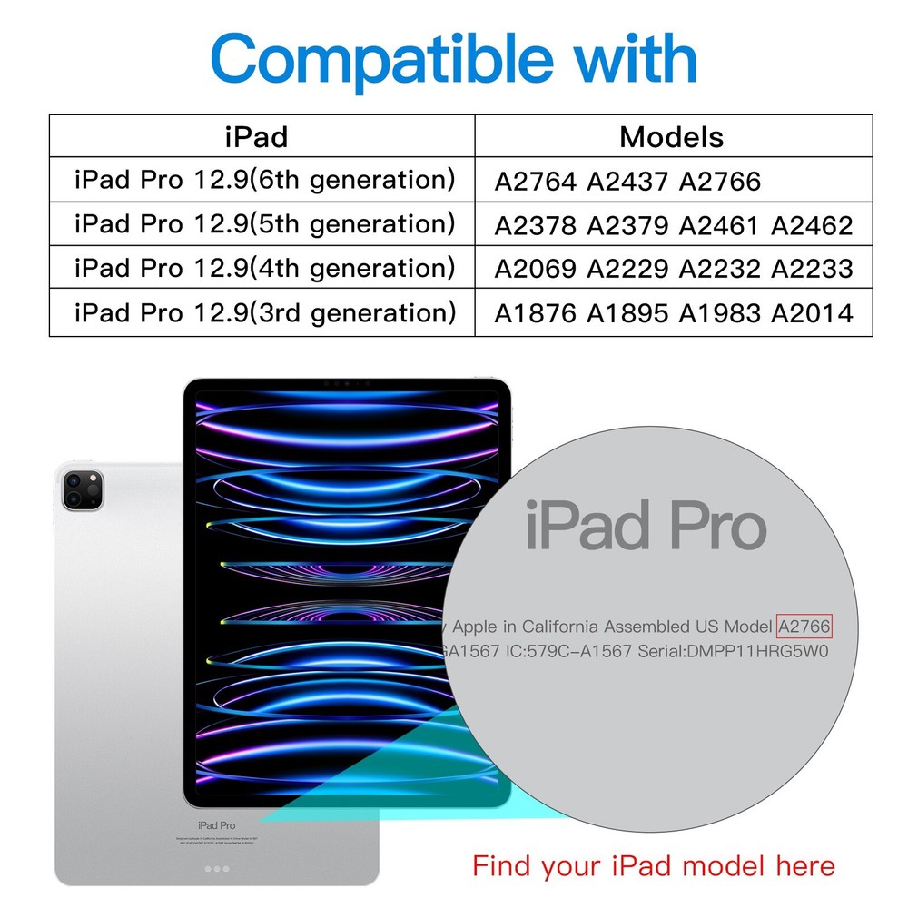 JETech Screen Protector for iPad Pro 12.9-Inch 2022/2021/2020/2018 Model, 2-Pack