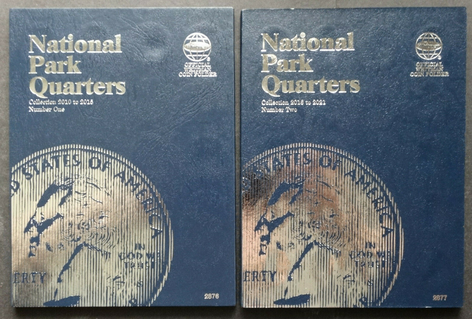 Set of 2 Whitman National Park Quarters Coin Folder 1 & 2 2010-2021 Album Book