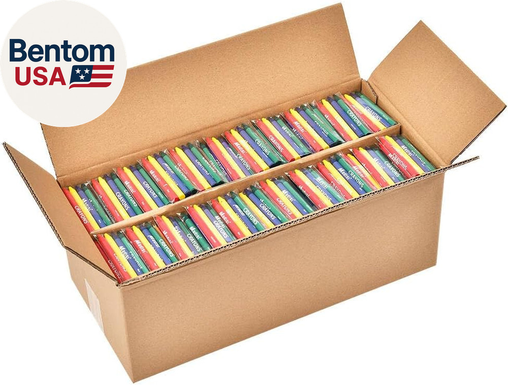 Crayons Bulk Pack, Regular Size, 4 Colors, 400 Packs, 1600 Count