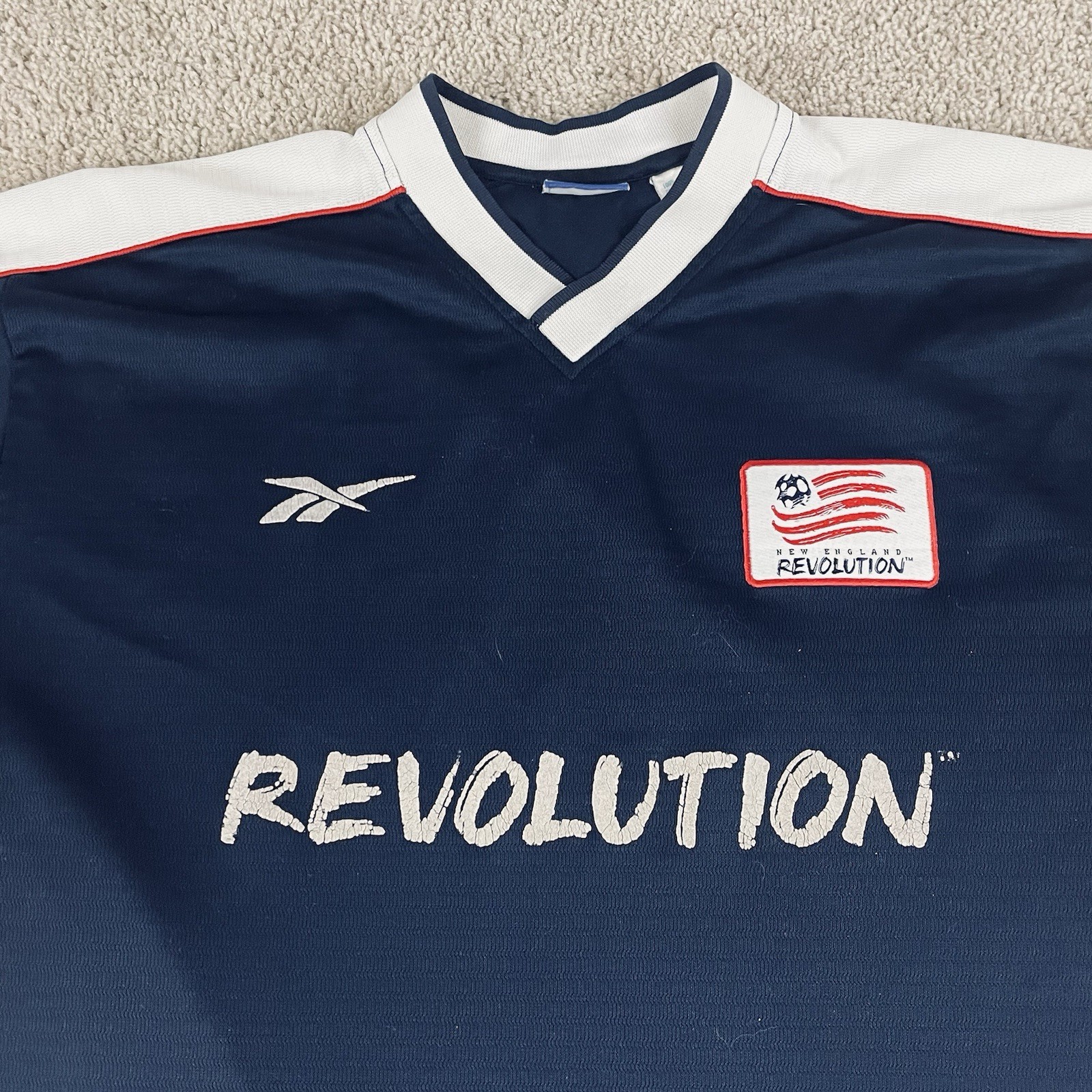 Vintage Reebok New England Revolution MLS 1999 Home Jersey Size Large CLEAN R3