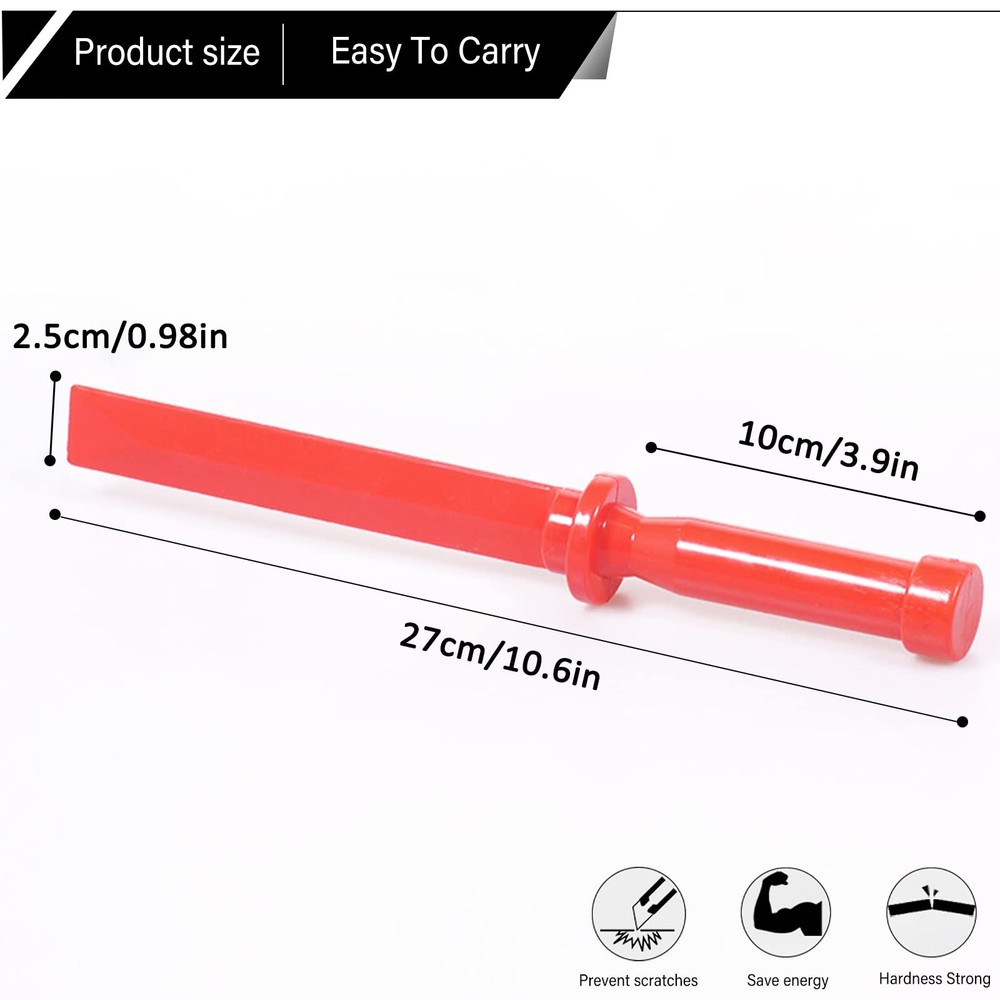 5 Pieces Curved Car Door Window Wedge and Plastic Chisel Scraper,Paintless Dent
