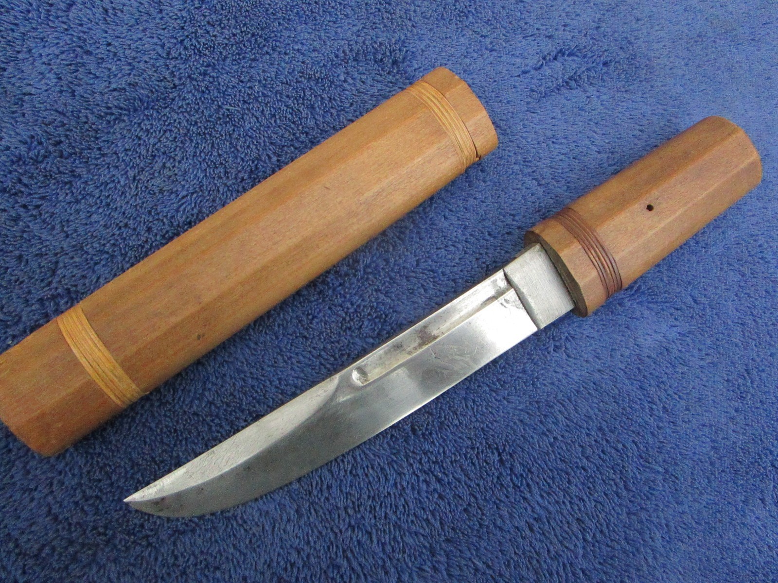 ORIGINAL VINTAGE WW2 JAPAN TANTO KNIFE KAMIKAZE PILOT`S SIGNED DAGGER AND SHEATH