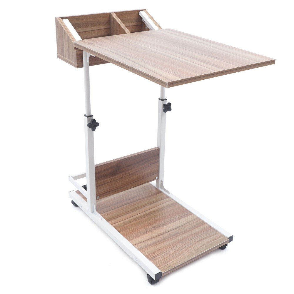 Coffee Tray C Table Couch Table Adjustable Height Bed Side Table With Wheels USA