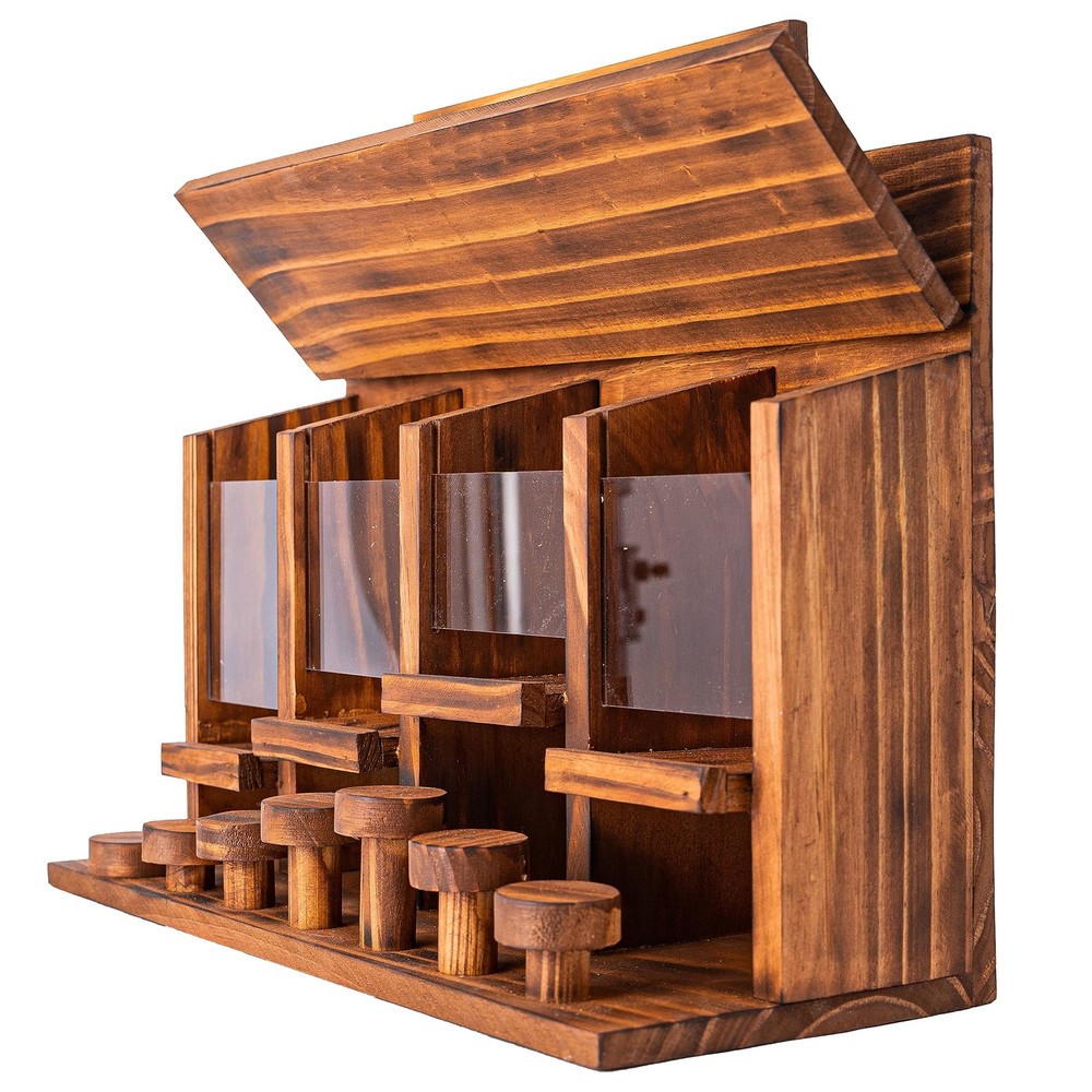 Squirrel Feeder Table Wooden Squirrel Picnic Table Feeder Durable Squirrel Feede