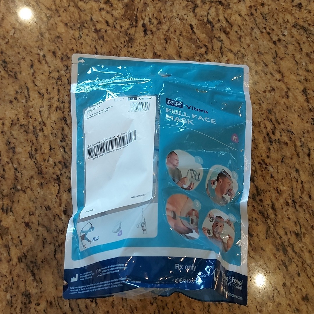 F&P Vitera Fit Pack Full Face with Medium Cushion Adjustable Headgear Sleep Aid