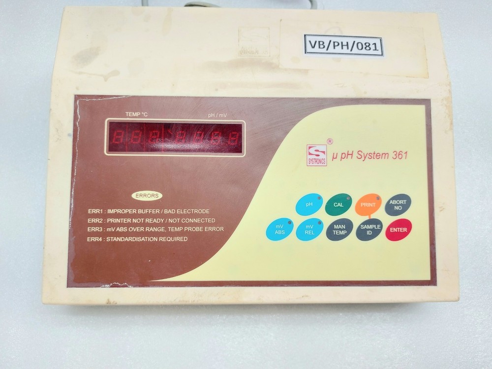 Systronics U Ph System 361 Microcontroller Based Ph Meter