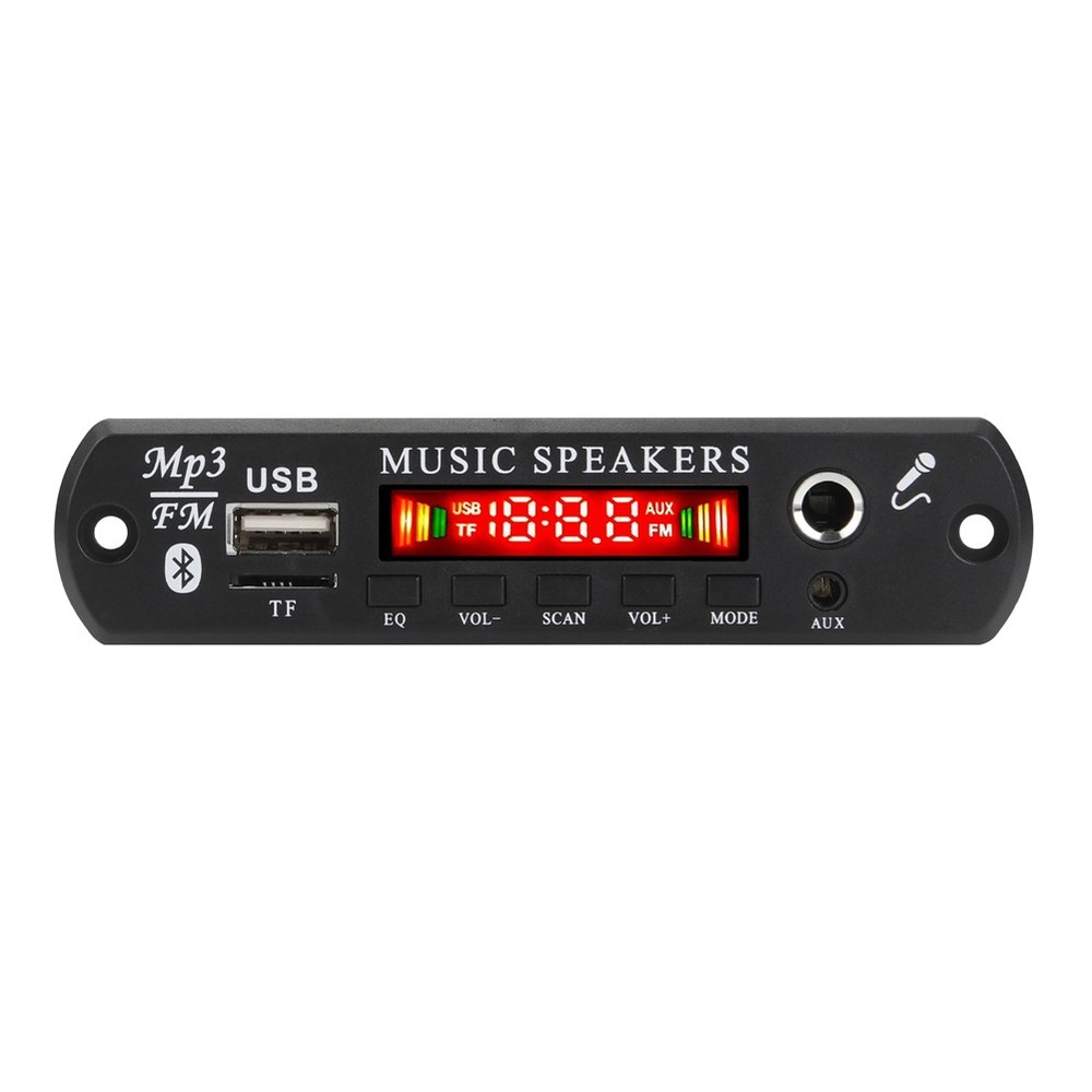 12V MP3 Decoder Board Bluetooth 5.0 Wireless Car Audio Microphone USB TF-R6434