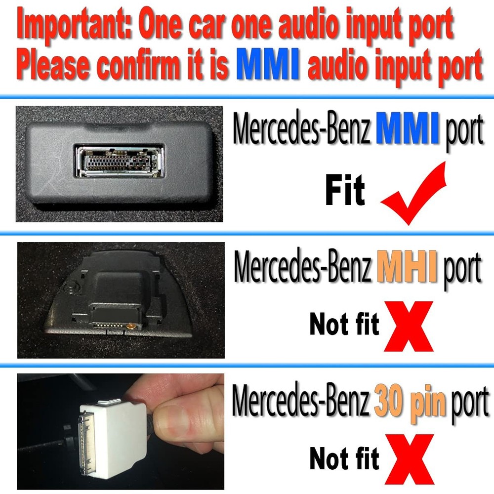 Bluetooth Adapter Compatibility with Mercedes Benz MMI Interface Cellphone Pl...