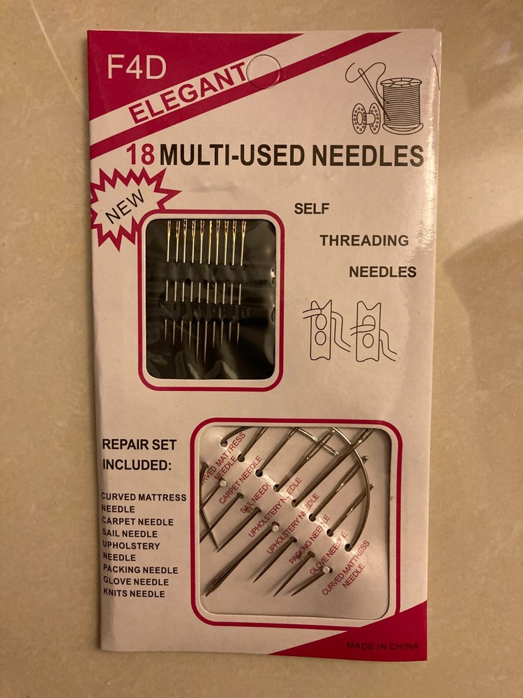 18 multi-used needles self threading needles