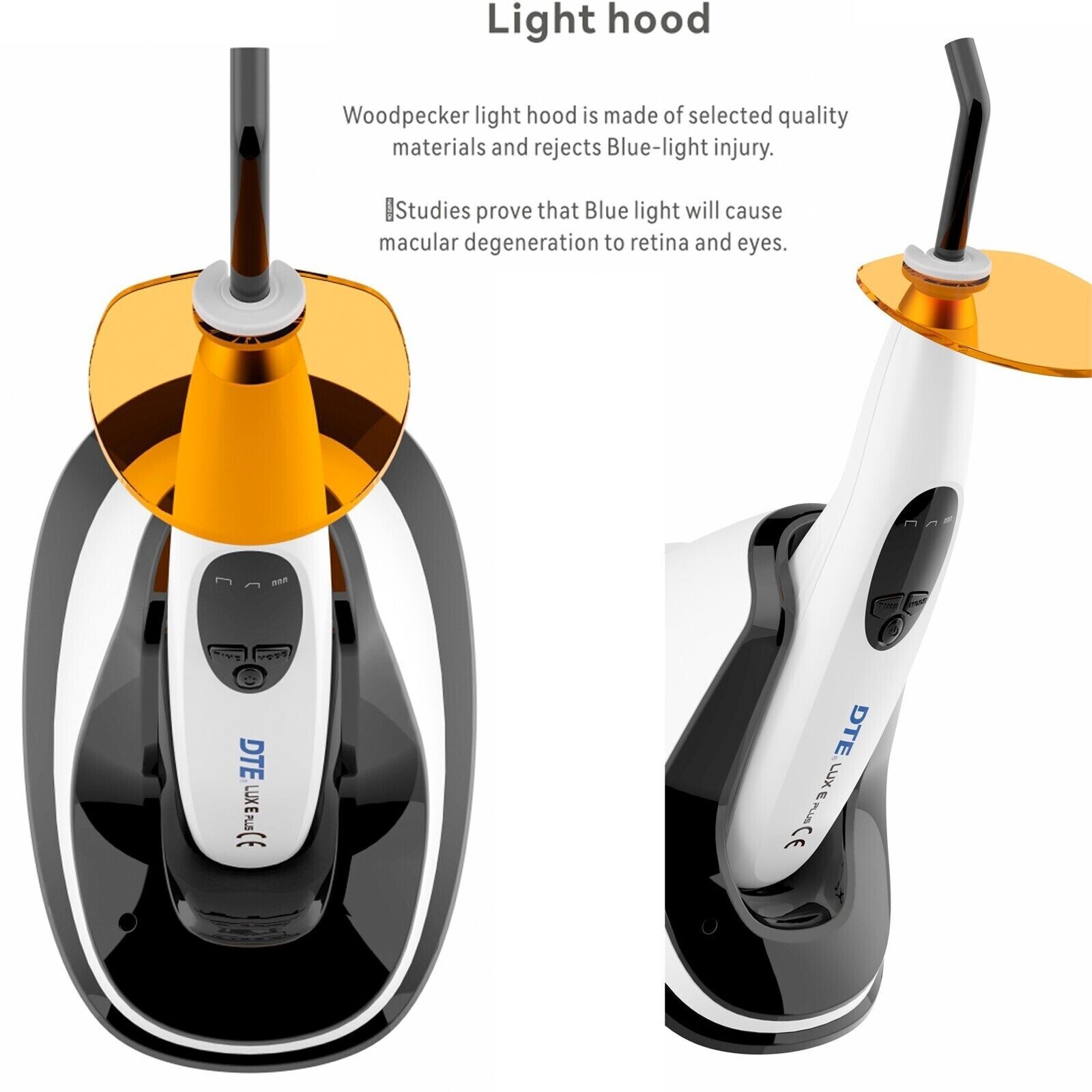 Woodpecker DTE LUX E Plus Dental Wireless LED Curing Light Lamp Wide Spectrum