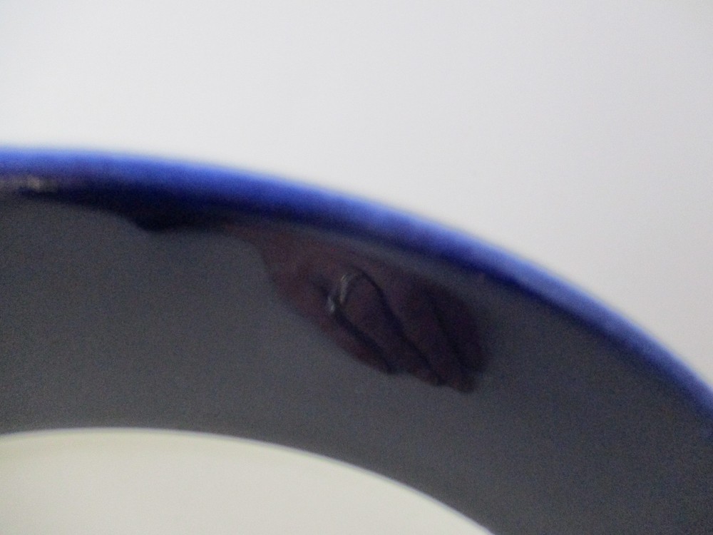 SHENANGO COBALT RIM RESTAURANT WARE DINNER PLATE - 10 1/4" 1110D