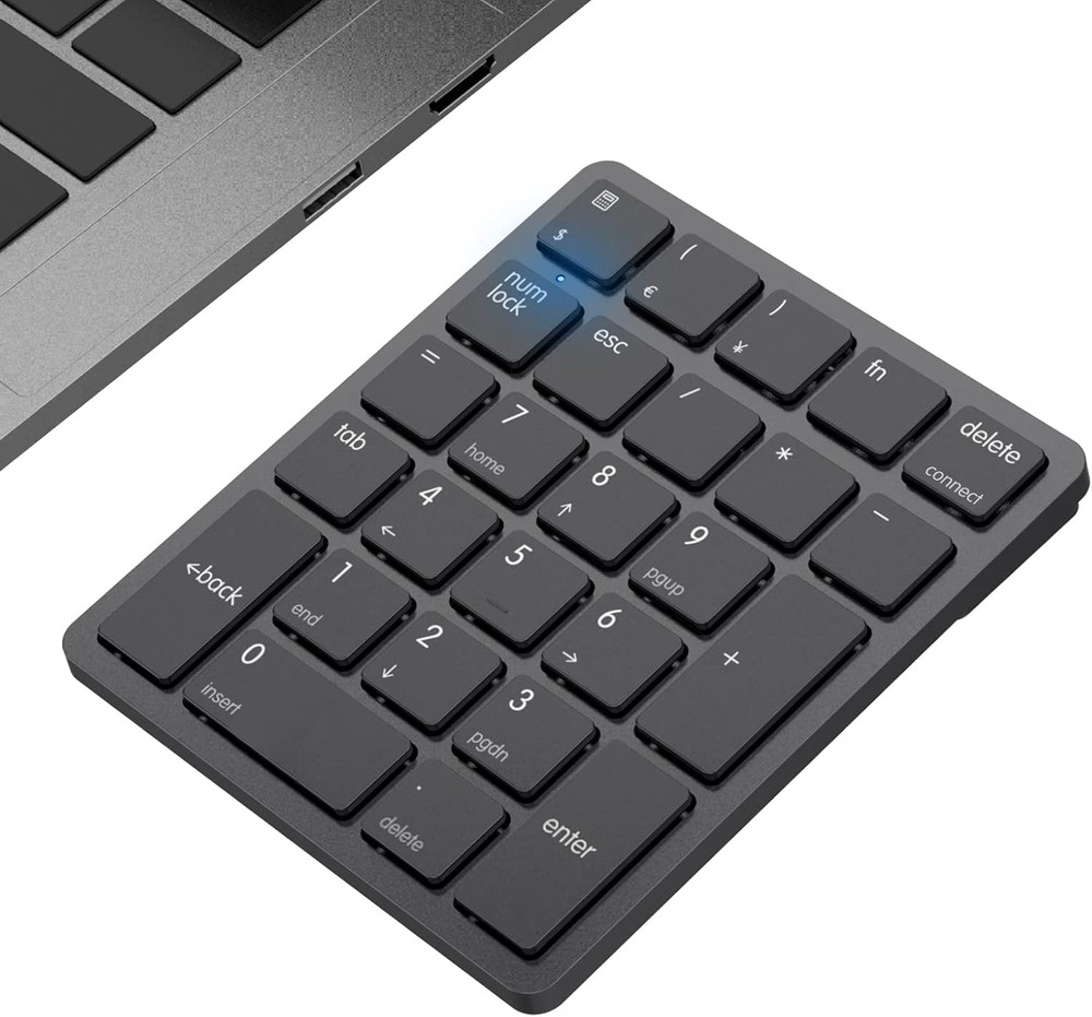Bluetooth Number Pad Wireless Numeric Keypad Numpad 26 Keys Portable Mini Financ