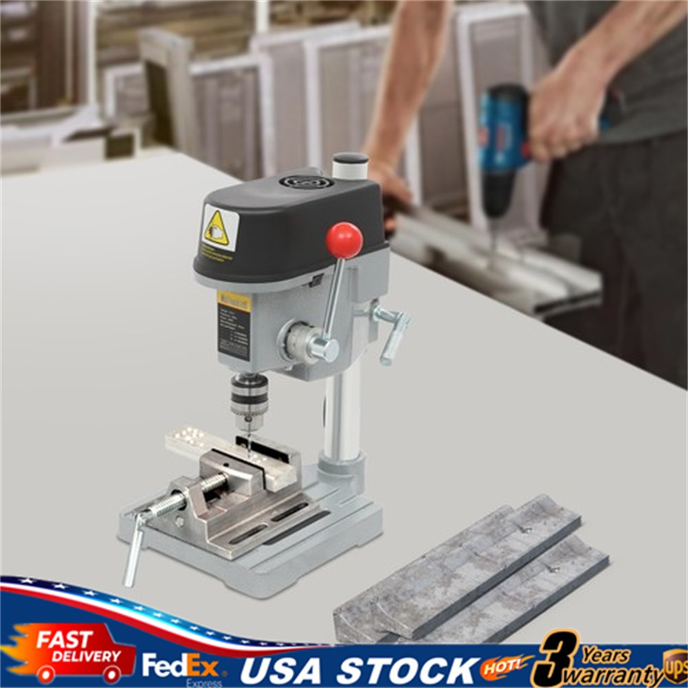 Mini Bench Drill Press Small Benchtop Drilling Machine Adjustable 3-Speed