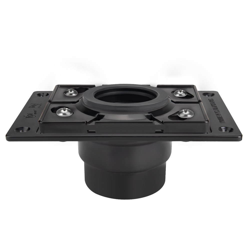 ABS Rectangular Shower Drain Base Fits 2 or 3 Inch Pipe for Bathroom Floor